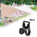 10x Tent Pole Connector Clips Camping Tent Clips Tent Accessories Easy to Use Awning Pole Hanger Clips.