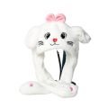 New Cute Rabbit Jumping Up Cap Kid Adult Cap Gift Bunny Ear Hat Pluh Moving  Hat Movable Ear Airbag Cap Winter Hat. 