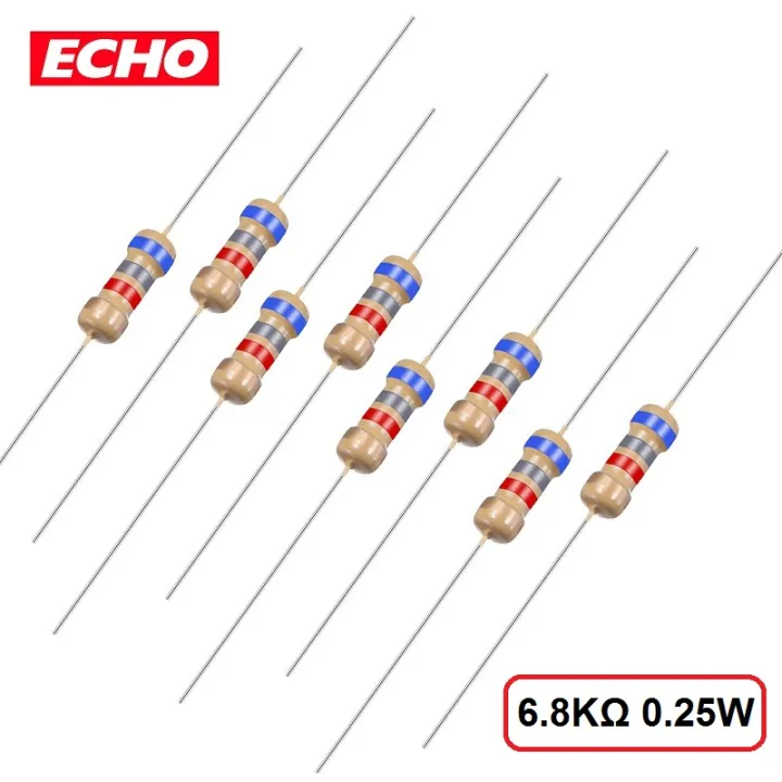 100pcs-%20Carbon%20Film%20Fixed%20Resistor%20Resistance%206.8K%20Ohm%20(%CE%A9)%201/4Watt%20Tolerance%205%25%20-%20Image%204