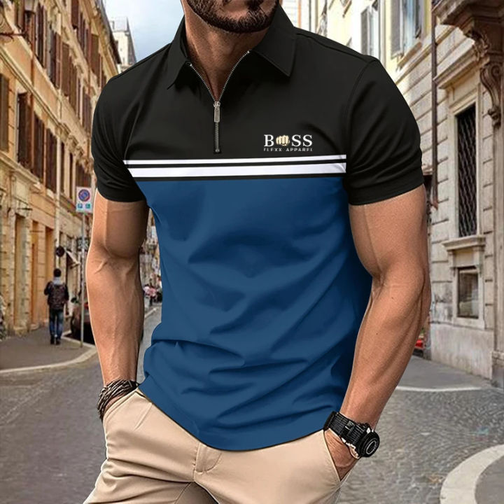 Men's%20Polo%20Shirt%20Summer%20Streetwear%20Boss%203dPrinted%20Golf%20Short%20Sleeve%20Business%20Casual%20Zipper%20Polo%20Sportswear%20Male%20Clothing%20For%20Men%20-%20Image%203