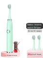 Sonic Electric Toothbrush for Adults Kids Smart T Soft Hair Automatic Waterproof 2 Brush Head Travel Set Ultrasonic Tooth Brush. 