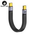 Short USB C To USB C Cable USB 4.0 40Gbps Data Cable Flat FPC Design Supporting 8K Display 240W Fast Charge Cable For Laptop Phone 13cm. 