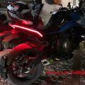 2Pcs Red & Yellow Motorcycle Turn Signal Lamp LED Daytime Running Lights. 