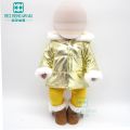 【The road to happiness Store】Clothes for doll  Fur collar Coat 43-45cm baby toy new born doll and American accessories. 