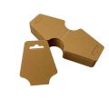 Retail 100 pieces/necklace package DIY double fold kraft paper label rectangular gift card label blank label 3 colors.