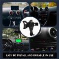 For A3 8V S3 14-19 Cell Phone Holder Mobile Bracket Car Black. 