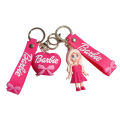 Pink Barbie Key Chain Doll Pendant Love Key Ring Headphone Case Charms Bag Decor Cherry Super Store.