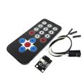 REMOTE With IR Receiver Module Infrared IR Receiver Sensor Module Wireless Remote Control Kit With Cables IR Sensor Receiver Infrared Sensor With Remote.