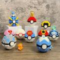 Anime Pokemon Pikachu Ball Monster Anime Action Figures Model Game Diamond Micro Blocks Bricks Block Building Toys For Kids Gift.