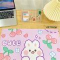 1pc Kawaii Mouse Pad Large Cherry Bunny Non-slip Desktop Table Mat Student Desk Mat Cute Bear Bunny Mouse Pad Large Game Mat.
