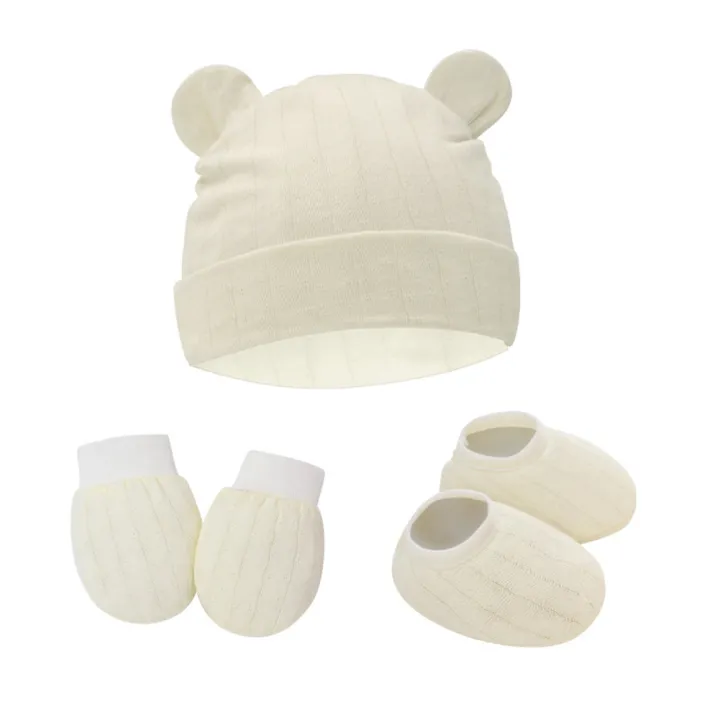 GC%20Newborn%20Beanie%20Hat%20Mittens%20Socks%20Set%20Lightweight%20Beanie%20Cotton%20Gloves%20No%20Scratch%20Mitten%20For%20Boys%20Girls%20-%20Image%202