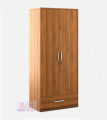 Teak Ultima 2 Door Almirah, Partex MDF Laminated Board Secure 2 part big size Almirah with clothes storage Hanger and cube box shelve, 1 large drawer and 1 inner lock cabinet, Nice shop 2 Doors Almirah 72/30. 
