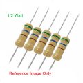 50Pcs- 1/2 Watt 10 Ohm Resistor 1/2W 10 Ohm Carbon Film Resistor 10 Ohm Half Watt Resistance 0.5 Watt 5% Tolerance Fixed Resistors Passive Components 2 Pin Leads Terminals. 