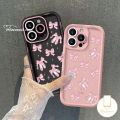 Cartoon Cute Ballet Shoe Cute Pink Bowknot Case Compatible for IPhone 16 7Plus XR 11 13 15 14 12 Pro Max X XS Max 16 15 8 7 6 6s Plus SE 2020 Angel Eyes Trendy Brand Soft Cover. 