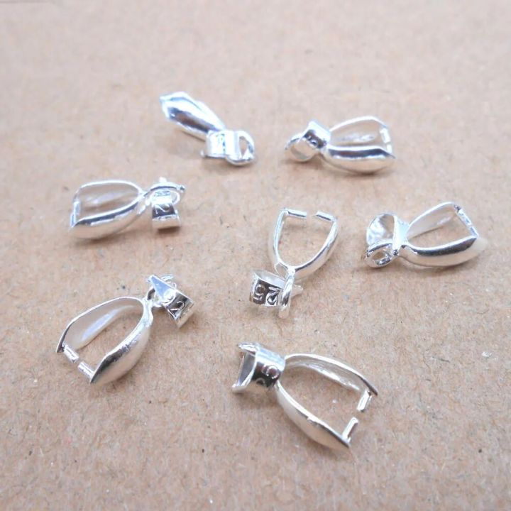 925%20sterling%20silver%2010PCS%20Lot%20Size%20S-M-L%20Handmade%20Jewelry%20Findings%20925%20Stamped%20Silver%20Bail%20Connector%20Bale%20Pinch%20Clasp%20Pendant%20-%20Image%203