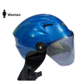 SMS Pelion Half Face Helmet for Women | ABS Strong Body, Soft Foam Interior, Wind-Proof Leather Lining, Ladies V-Cut Design, Visor Supported Motorcycle & Cycling Helmet.