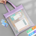 A4 size Document bag Reusable Mesh material Zipper closure File folders Transparent Storage bag for Student use Office storage. 