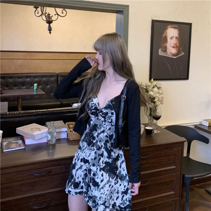 Spring%20and%20Summer%20New%20Style%20Fried%20Street%20Sweet%20Cool%20Style%20Flab%20Hiding%20Strap%20Dress%20Chubby%20Girl%20Slimming%20Scheming%20plus%20Size%20Two-Piece%20Suit%20-%20Image%206