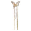 Pearl Tassel Butterfly Hair Claw Vintage Long Pendant Hair Clips Fashion Girl Hair Accessories. 