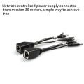 20Pcs(10Pair) POE Splitter POE Switch POE Cable Adapter Tape Screened 5V 12V 24V 48V Power Supply Cable 5.5X2.1mm.