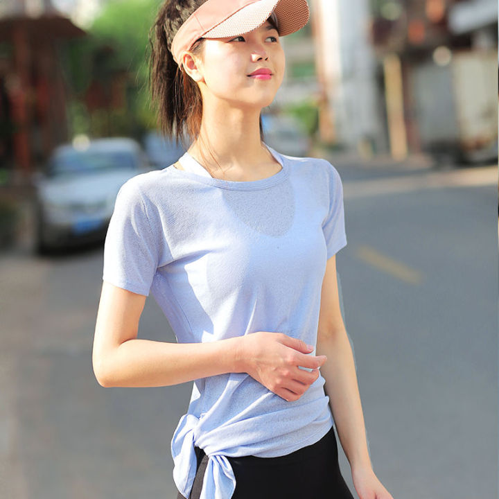 Yoga%20Clothes%20for%20Women%20Summer%20Thin%20Slightly%20Transparent%20Quick-DryingTT-shirt%20Workout%20Clothes%20Loose%20Large%20Size%20Blouse%20Sports%20Top%20-%20Image%206