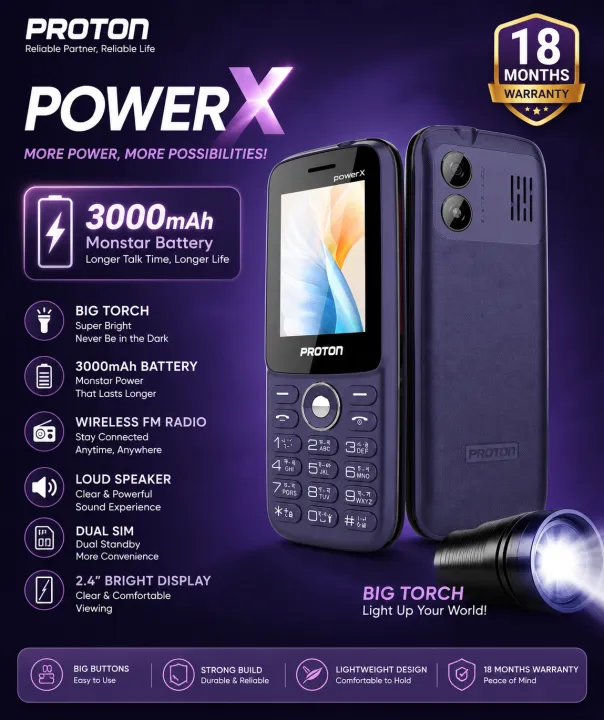 Proton%20RE-PowerX%20Feature%20Phone%20with%203000mAh%20Monster%20Battery,%20Big%20Torch,%20Dual%20SIM%20&%20Long%20Battery%20Backup%20%E2%80%93%20Free%20Delivery%20(Any%20Color)%20-%20Image%204