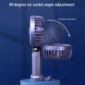 Mini fan portable rechargeable digital-display multi-gear speed handheld hanging neck style with battery. 