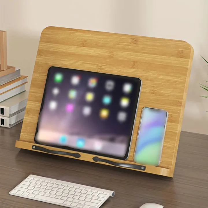 Study Stand Student Stationary 8 Adjustable Tilt Angles Wooden Book Stand ...