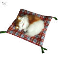 【Yurui】cute cat kitten sound plush doll with sleeping home decor.
