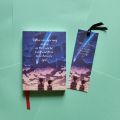 Your Name anime Themed Small Pocket Notebook with BOOKMARKS.