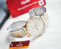 CX-Caslex 6843 Unique Design Fashionable Casual Classic Men's Stainless Steel Wrist Watch For Men-  Two Tone White. 