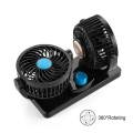 12V DC Electric Car Fan Rotatable 2 Speed Dual Head with 9FT Cord Quiet Strong Dashboard Cooling Vehicle Fan for SUV Trucks. 