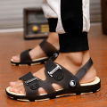 Slippers Men's Sandals Male Bathroom inside and outside Non-Slip Sandals Korean Style Flip Flops Beach Shoes Hole Shoes.
