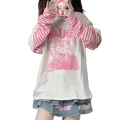 Hello Kitty cute Japanese and Korean y2k top women T shirt 2023 new loose two piece long sleeved t shirt women. 