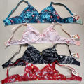 4 Piece Stylish Printed stretchable bra for Women / Multi Colour / Ladies Bra / Cotton Bra for Girls / Bra for Women. 