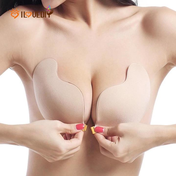 Women Push Up Silicone Mango Self Adhesive Bra-Ladies Strapless Sticky  Invisible Push up Silicone Bras Suitable For Backless Dress