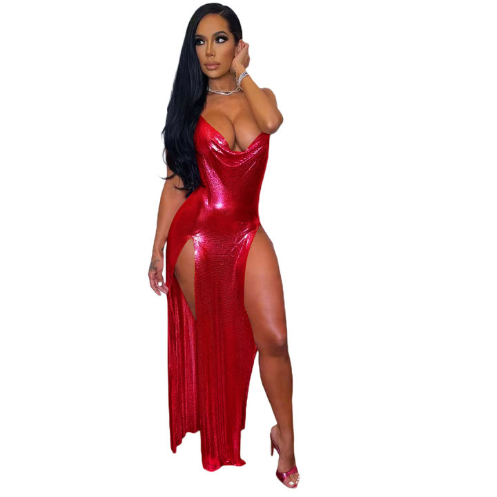 YD8561-A6%20European%20and%20American%20Women's%20Clothing%20Amazon%20New%20Open%20Back%20Halterneck%20Irregular%20Dress%20Cross-border%20-%20Image%207