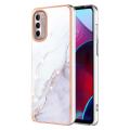 lthmy for Motorola Moto G Stylus 2022 4G Marble Pattern Hybrid Hard Back Soft TPU Bumper Protective Case Cover. 