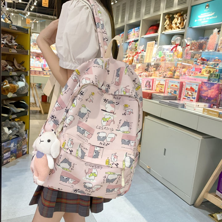 Bag new 202 Japanese cartoon backpack 3 forest fashion graffiti cute large capacity campus style girls schoolbag tide