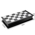 Chess Game Silver Gold Pieces Folding Magnetic Foldable Board Contemporary Set Fun Family Board Games Gifts. 