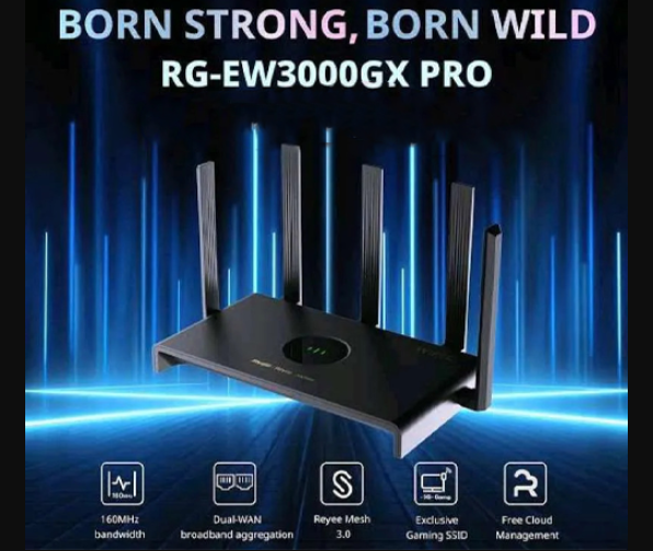 Ruijie RG-EW3000GX PRO AX3000 Mbps Gigabit Dual-Band Mesh Wi-Fi 6 Gaming Router