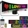 LED Matrix Pixel Panel Flexible RGB Pattern Graffiti Scrolling Text Animation Display Car Shop Reminder Light Bluetooth APP USB_Alpha Bridge. 