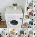 【linfang store】Geometric Refrigerator Cloth Single Door Refrigerator Dust Cover Double Towel Washing Machine Cover.