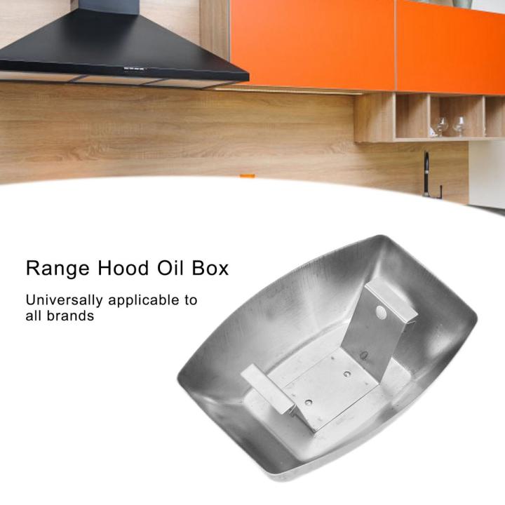 Metal Range Hood Oil Cup Adjustable Simple Installation Box For