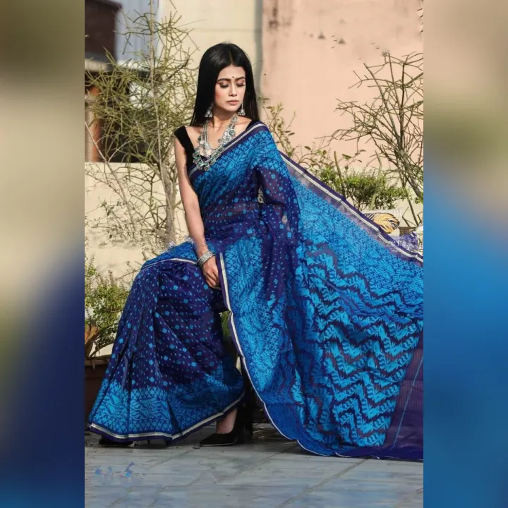 Multi%20Colour%20Moslin%20Jamdani%20Saree%20for%20Women%20-%20Image%203