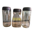 3 Pis Glass Built Jar 500ml (কাচের কফি জার). 