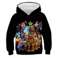 Fnaf Horror Game Night At Freddy Printed Hoodies Children's Pullovers Hoodie Long Sleeve Sweatshirt Kids Clothing Hooded Tops.