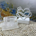 Plaster Mould Candlestick Mold Easy-to-Use Love Ribbon Design DIY Supplies Silicone Mold Heart Shape Cement Silicone Cement.