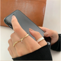 Fashion 3 Pcs Adjustable Trendy Style Finger Ring Set for Women New Collection Gifts Rings Set Open Ring for Women Simple.