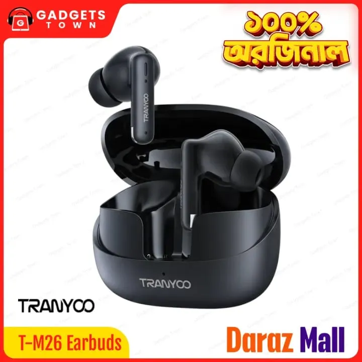 TRANYOO T‑M26 TWS | Bluetooth 5.3 | IPX5 Waterproof | Touch Control ...